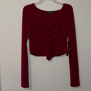 Almost Forever red cropped top